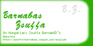 barnabas zsuffa business card